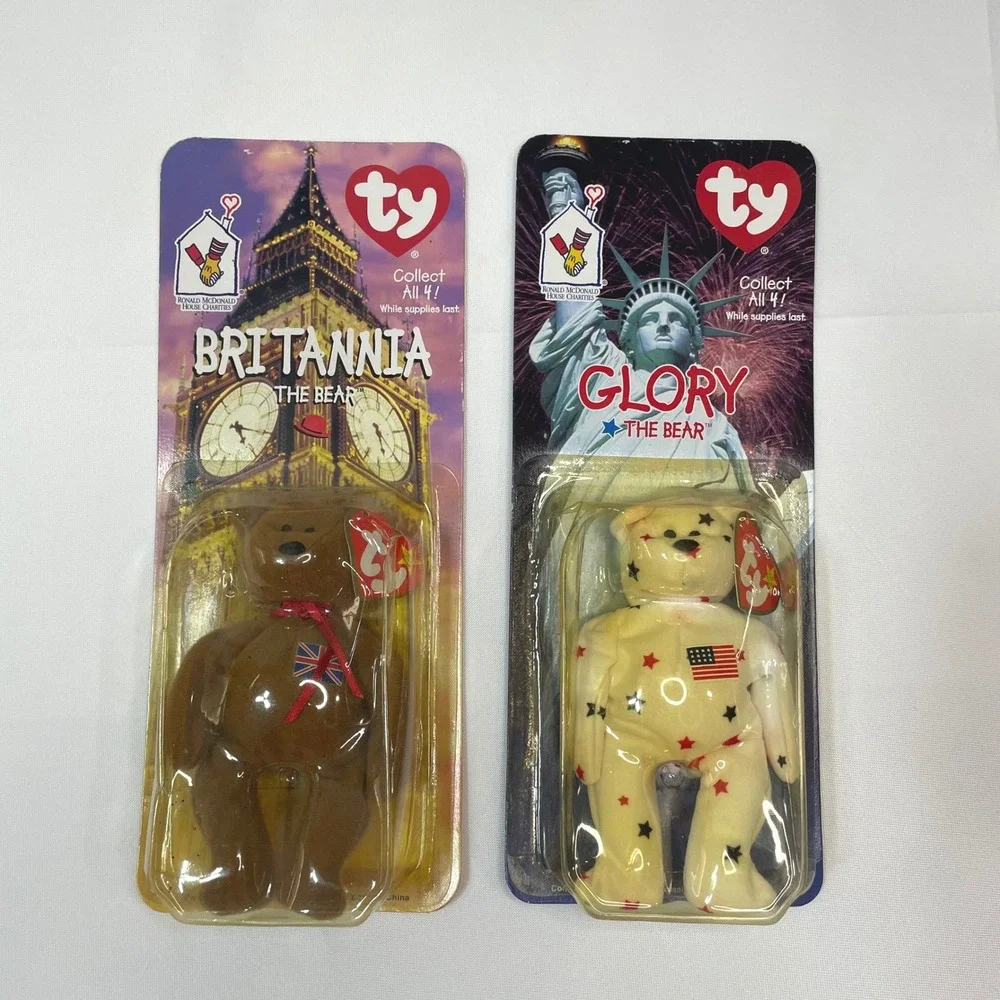 TY Beanie Babies McDonald's International Bears Erin Maple‎ Britannia Glory